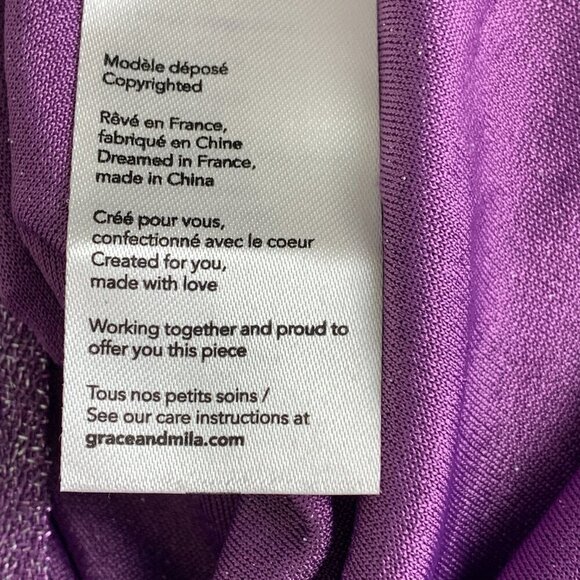 NWT Grace & Mila Purple Milkshake Lurex Glitter Bodysuit - Picture 14 of 15